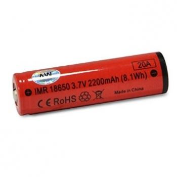 AW IMR 18650 3.7V 2200mAh Limn Button Top  Battery