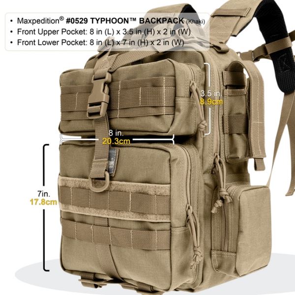 Maxpedition Typhoon Everyday Carry Backpack 0529 | Fenixtorch.co.uk