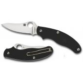 Spyderco UK Penknife - Black FRN Handle, Satin Drop Point Plain Edge