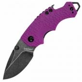 Kershaw Shuffle - Purple GRN K-Texture Handle, Blackwash Plain Edge