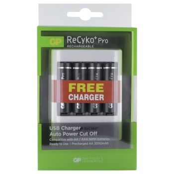 GP ReCyko+ Pro AA NiMH Batteries and Charger